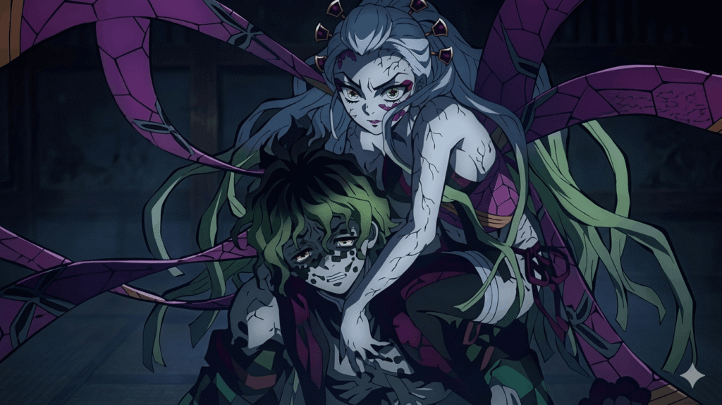 A devil with red skin and horns rides a fierce-looking horse