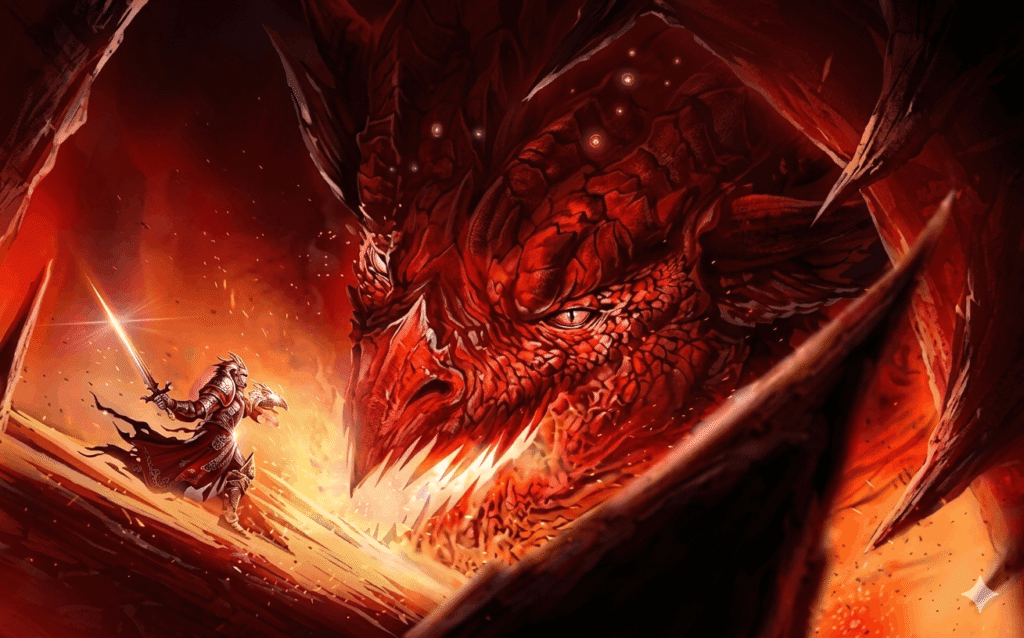 A pair of demons, each brandishing a sword