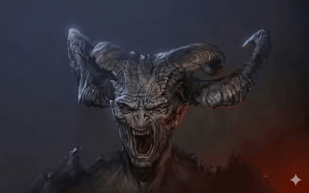 An artistic representation of a demon