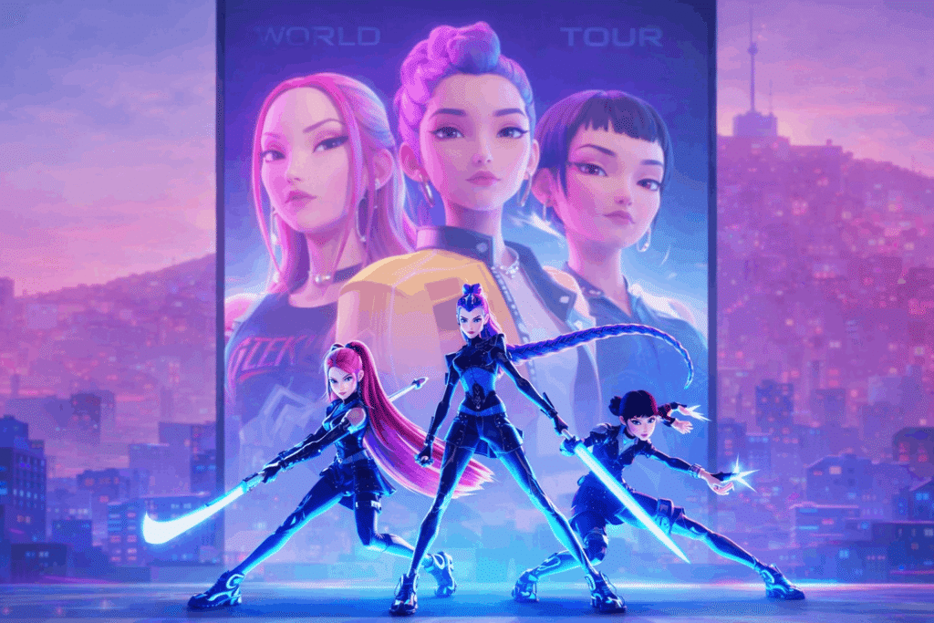 Animated movie poster for 'Blink', featuring vibrant colors