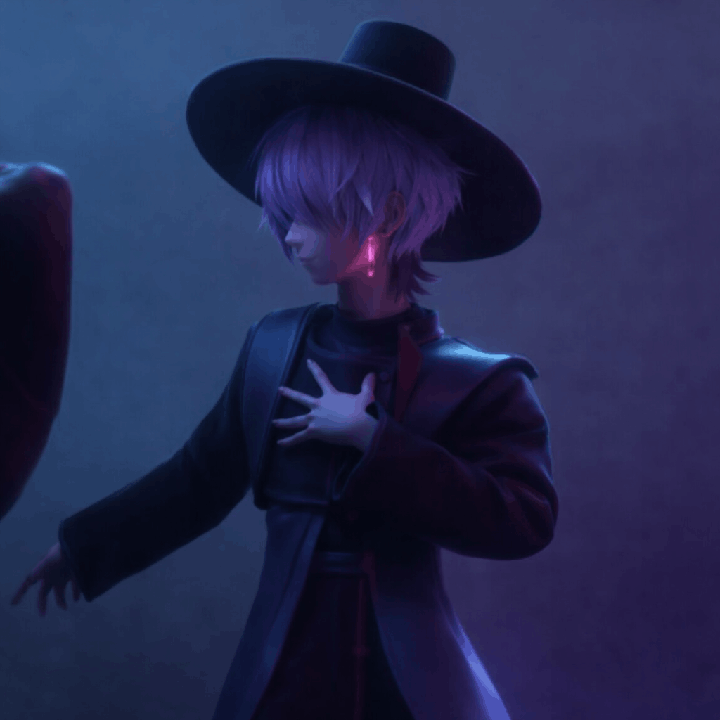 Anime 3D figure, hat,