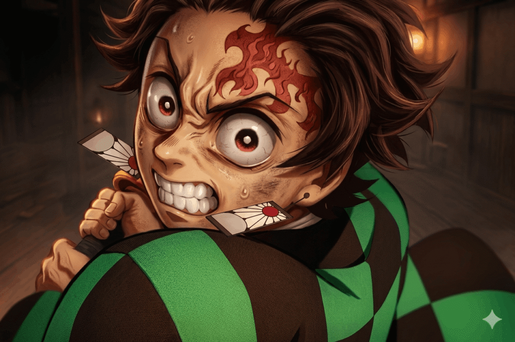 Anime character holding a knife