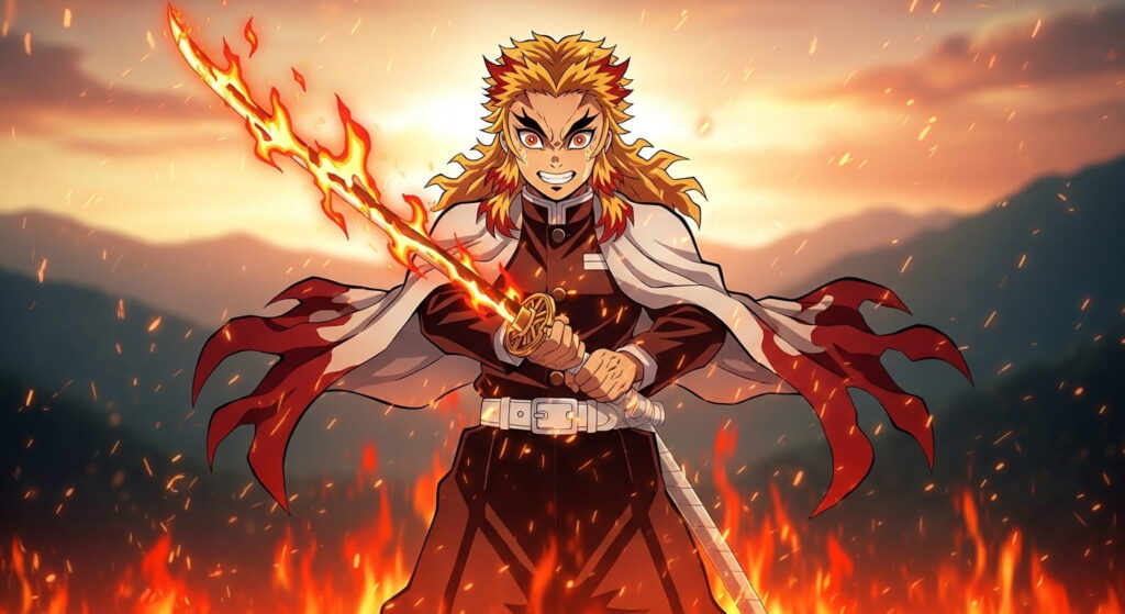 Anime character wielding a sword