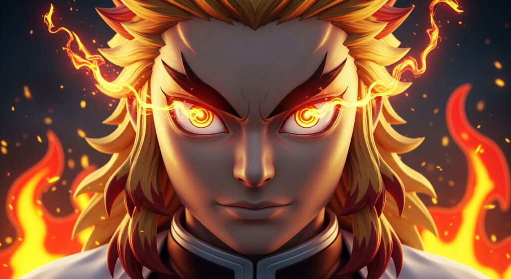 Anime girl with long yellow hair