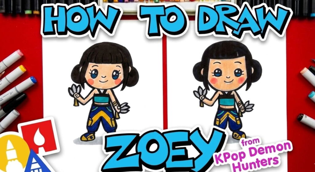 Cartoon illustration of Zoey