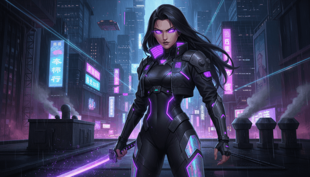 Celine Kpop Demon Hunters, cyberpunk K-pop idol