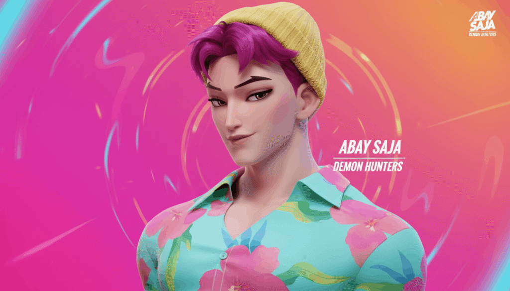 Fan art of a young K-pop inspired male character with purple hair