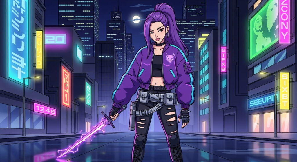 In a vibrant city street