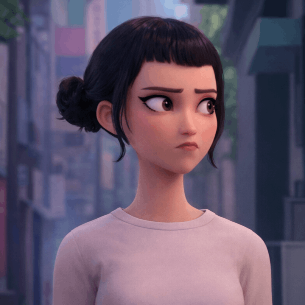 In the middle of a city street