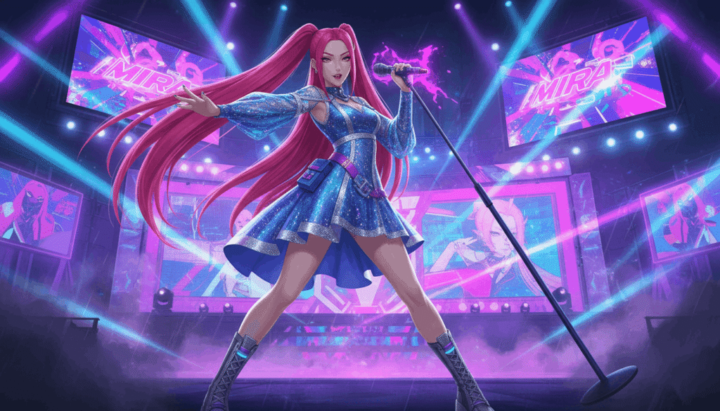 Mira K-pop Demon Hunters, stylish K-pop stage outfit