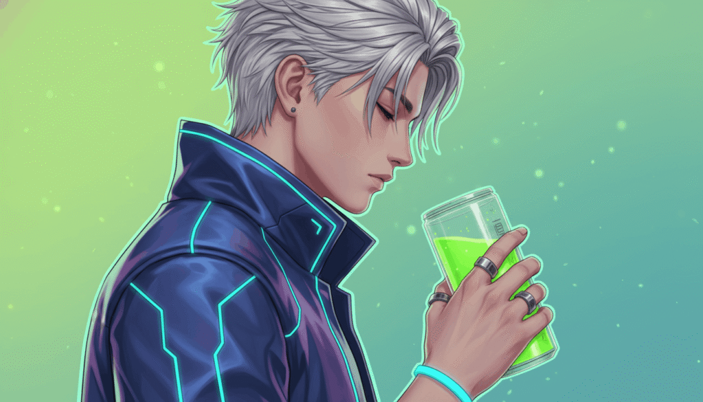 Mystery Saja male cyber aesthetic