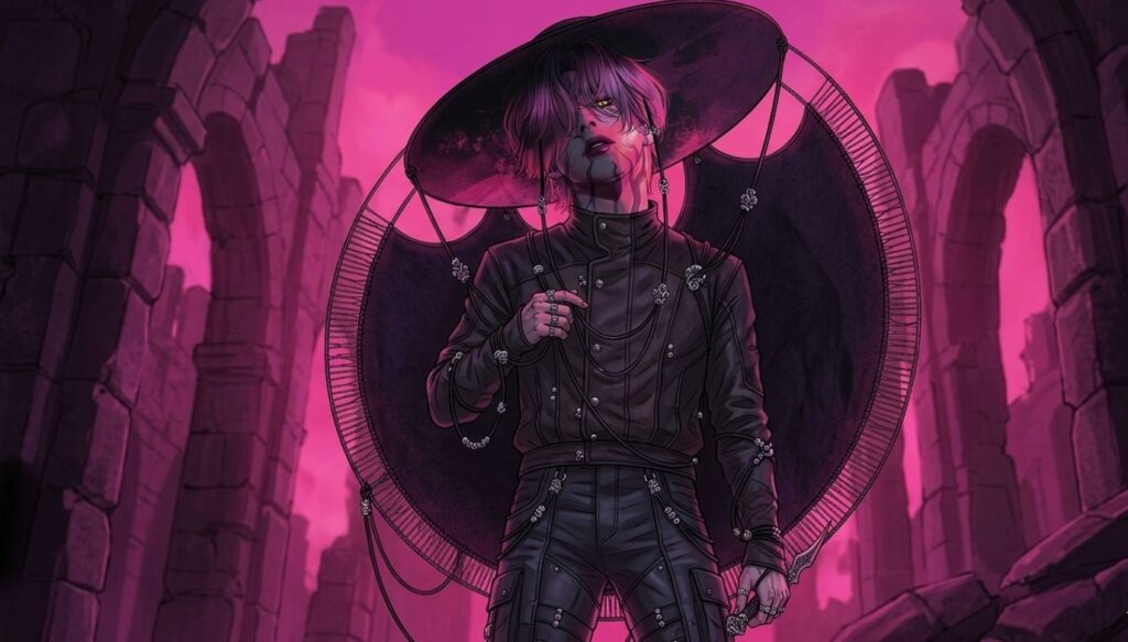 Mystery saja wearing a black outfit