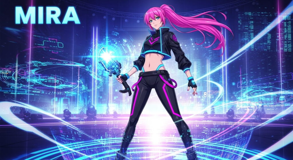 Promotional image for Mira - The Game, showcasing dynamic visuals