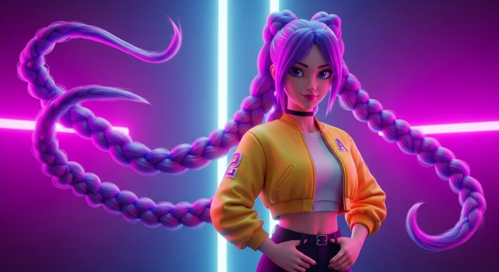 styled in loose waves