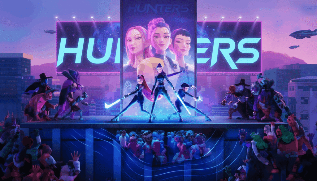 Five stylish female demon hunters in a K-pop inspired group