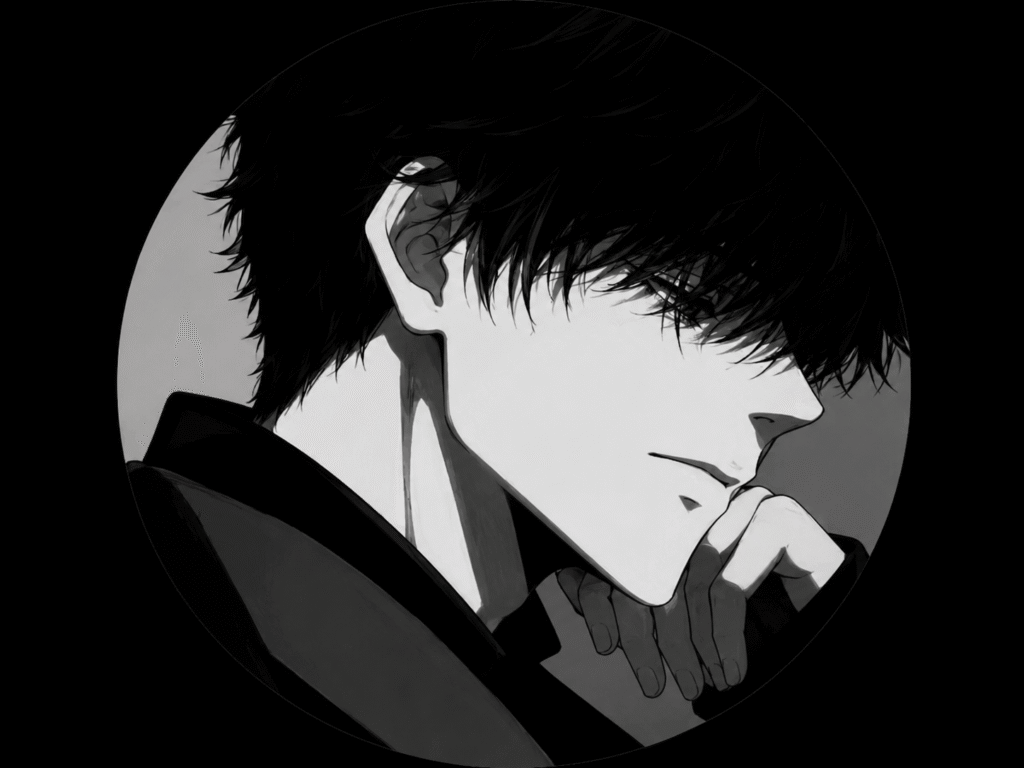 Brooding Monochrome Anime Profile
