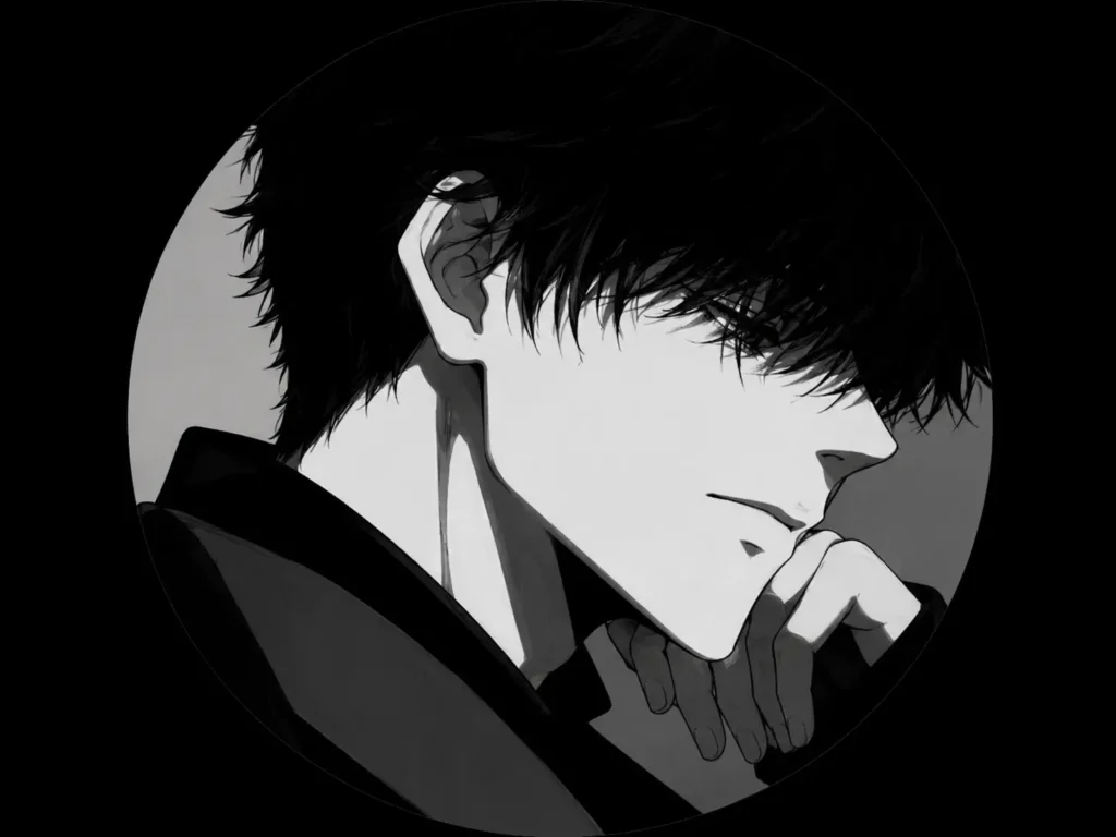 Brooding Monochrome Anime Profile