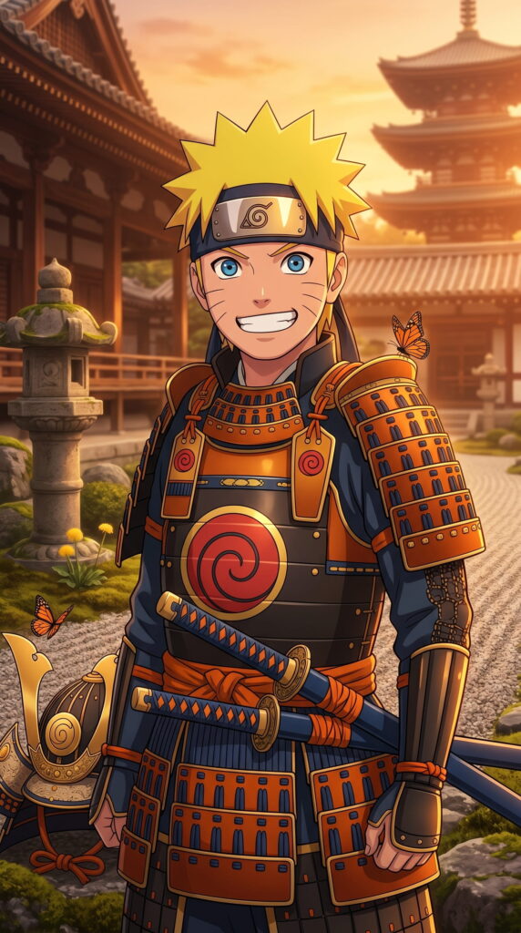 Colorful wallpaper featuring Naruto