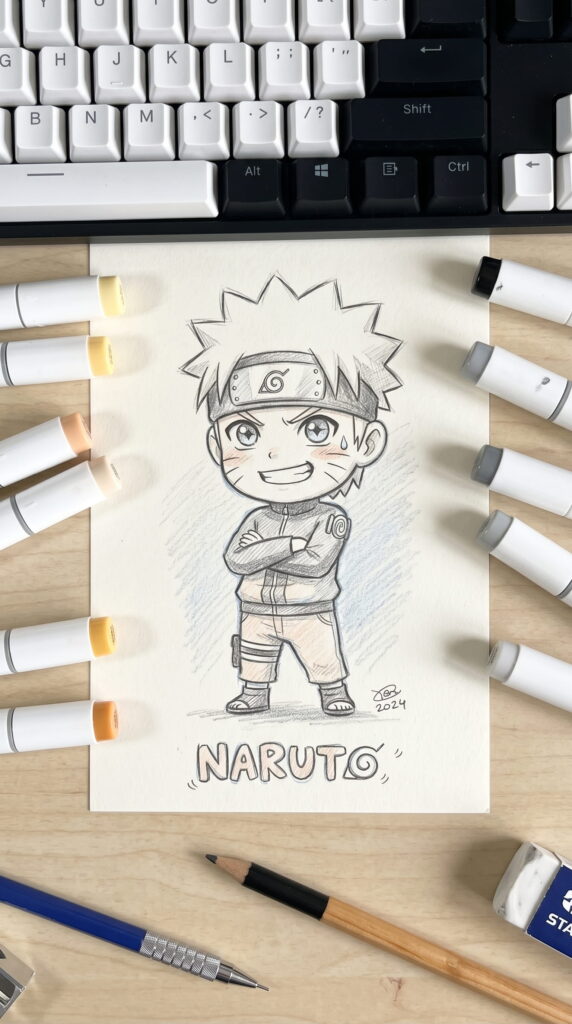 Cute illustration of Naruto by kawaii-kawaii