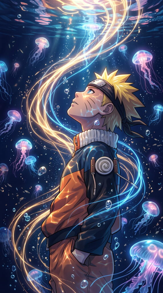 Naruto character depicted underwater (2)