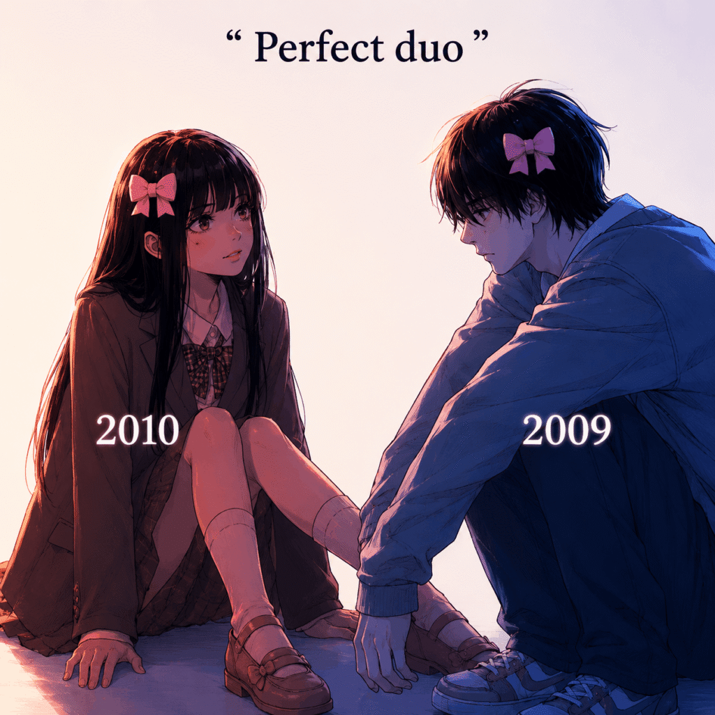 Anime wallpaper featuring a perfect duo from 2010 and 201